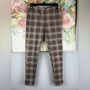 Zac & Rachel Plaid Dress Pants with Subtle Gold Thread - Size S